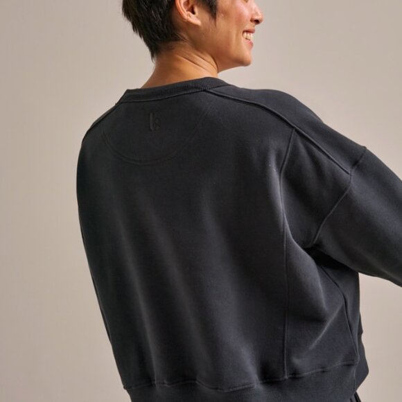 BAM Black Salwarpe Oversize Organic Cotton Crew Neck Sweat Sz. S *NWT* MSRP: $93 - Picture 1 of 9